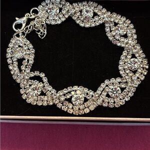 Elegant Silver Crystal Bracelet